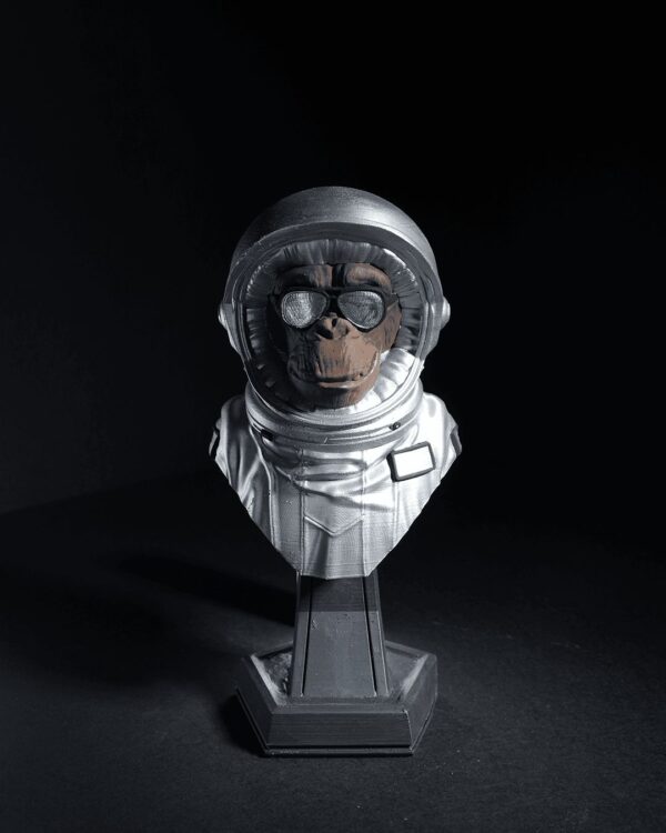 Intergalactic Monkey Crew - Outer Space Edition | Unique 3D Printed Art, Space Monkey Sculpture, Cosmic Decor, Sci-Fi Art, Monkey Figurine, Outer Space Gift | Fun Home Decor