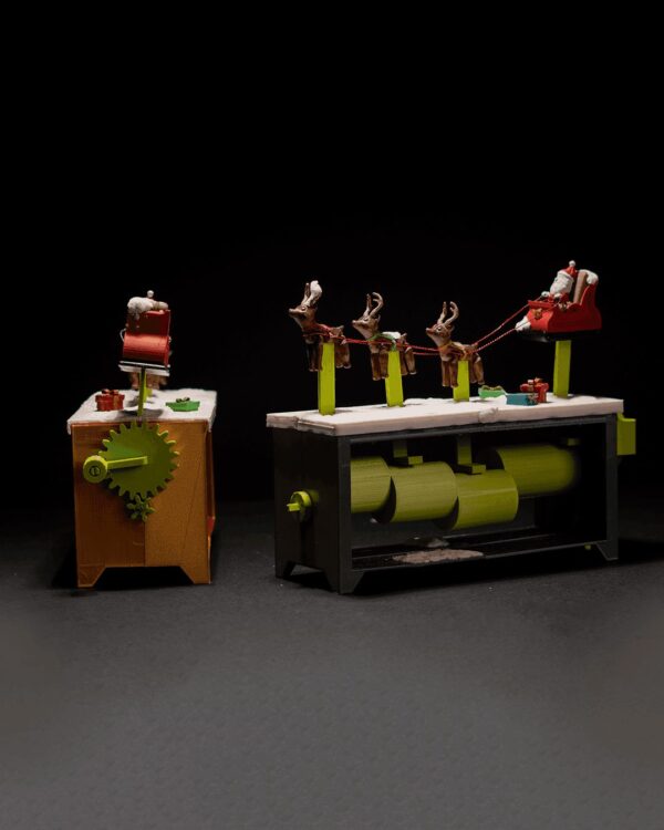 Automato Sleigh | Unique 3D Printed Holiday Decor | Christmas Sleigh, Home Decoration, Seasonal Trend | Modern Art Piece