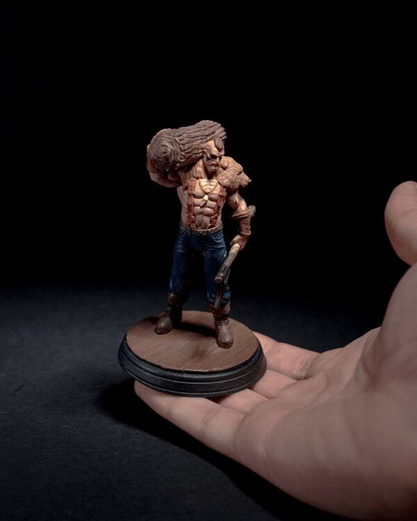 Jack Lumber, the Hunter - Miniature Figure | Unique Collectible, Tabletop Game Piece, Fantasy Miniature, Hunter Character, RPG Miniature | Gaming Decor