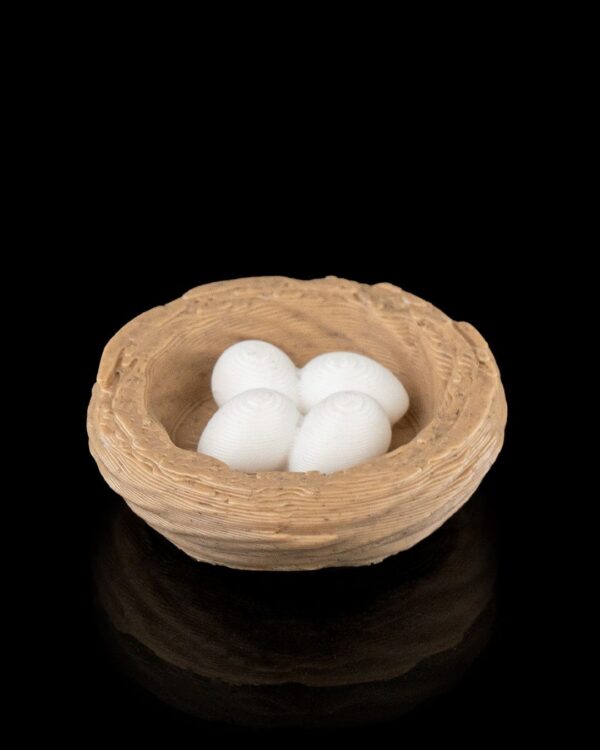 Eggs In A Nest | Rustic Tabletop Game Decor | Farmhouse Toy Display | Handcrafted Playset | Country Life Toys | Unique Gift