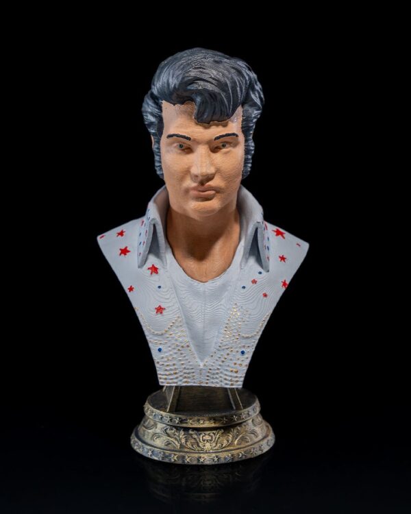 Alien Presley - Unique Art Piece | Conspiracy Theories | Pop Culture Decor | Sci-Fi Art | Handmade Sculpture | Alien Decor | Gift Idea
