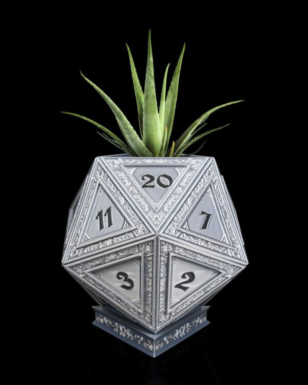 Champion's D20 | Household | Roll for Planter | Unique Gaming Pot | Decorative Dice Planter for Home | 3D Printed Planter