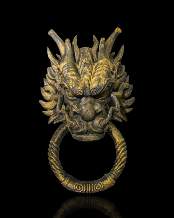 Chinese Dragon Door Knocker | Unique Household Decor | Asian Art | Home Entrance | Decorative Knocker | Gift Idea | Traditional Design | Feng Shui