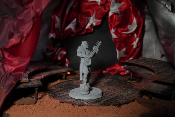 Udlon the Bard - NPC | Miniature Figure, Carnival Character, 3D Printed Miniature, Tabletop RPG, D&D Mini, Unique Decor