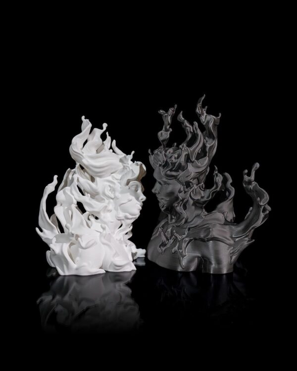 Dichotomy - Unique Art Piece | Valentine's Day Gift, Modern Sculpture, Home Decor, Handmade, Abstract Art, Contemporary Design