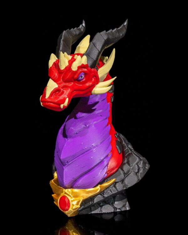 Dragon Bust - FDM Printed | Unique Dragon Sculpture, Home Decor, Fantasy Art, Collector's Item, Gift Idea, Statement Piece | Dragon Mania