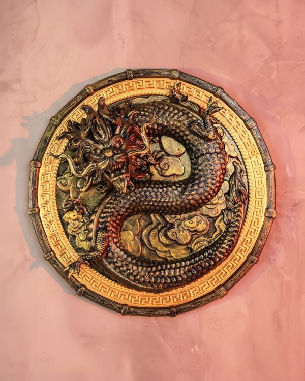 Dragon Wall Piece - Seasonal Decor | Lunar New Year | 3D Printed Art, Unique Wall Hanging, Home Decor, Asian Art, Gift
