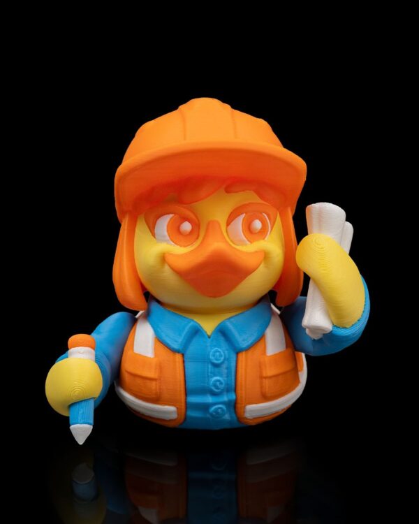 Duckgineer | 3D Printed Duck Engineer | Fun Tabletop Game Toy | Quirky Gift | Unique Office Decor | Playful Gift