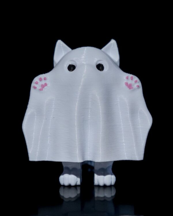 Ghost Kitty and Boo Kitty | Seasonal | Happy Flexi Pets Halloween Decor | Flexible Cat Figurines | Cute Home Accessories | Halloween Gifts | Unique Pet Decor