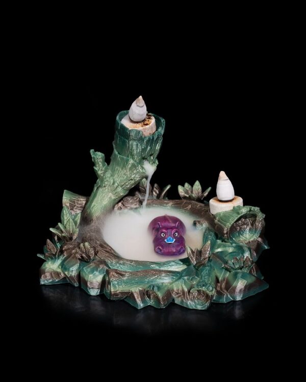 Hippo-pond Backflow Burner | Unique Household Decor | Backflow Incense Holder, Hippo Design, Relaxation Gift, Home Fragrance, Zen Decor | Perfect for Meditation