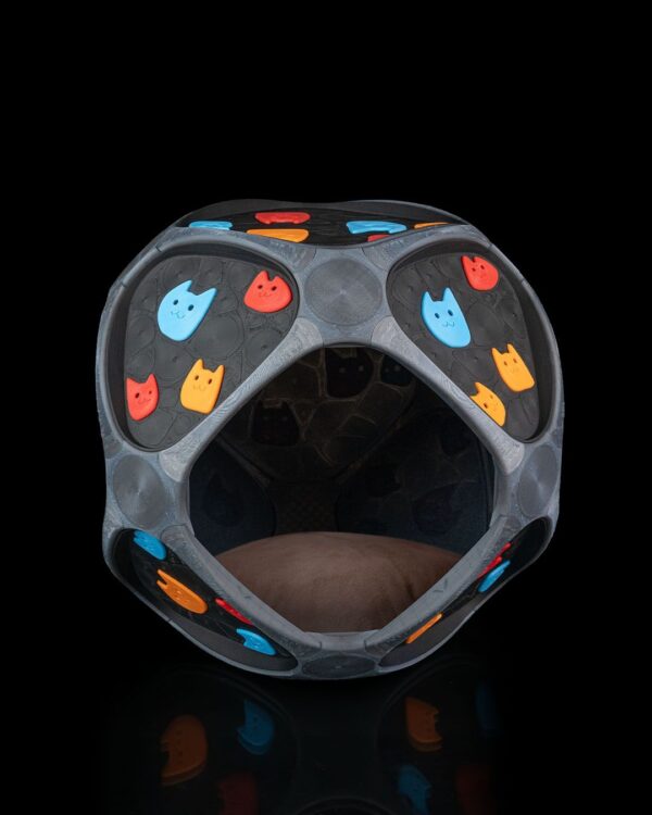 Kitty Pattern Pet House | Unique Cat Pod, Pet Shelter, Cozy Cat House, Modern Pet Decor, Pet Haven, Stylish Kitty Home