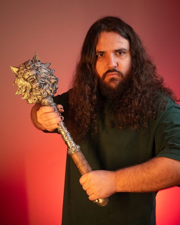 Lone Wolf Mace | Hero's Armory Cosplay Weapon, 3D Printed Mace, Fantasy Costume Accessory, Unique Mace Replica, D&D Prop