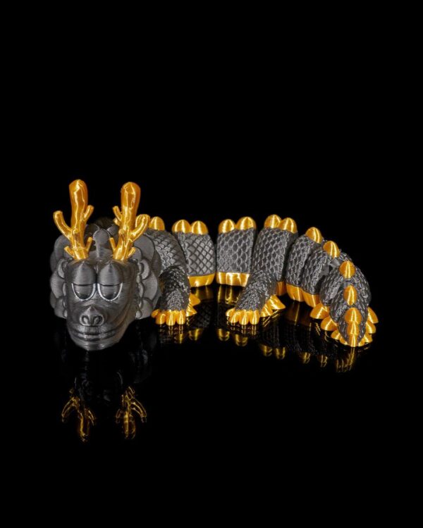 Mu Long - Dragon Dance | 3D Printed Art, Chinese Dragon Sculpture, Home Decor, Unique Gift, Asian Art, Wall Art, Decorative Piece