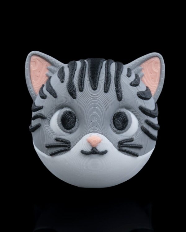 Not Missing Cat - Playful Cat Gadget | Unique Cat Sculpture, Fun Home Decor, Cat Lover Gift, Whimsical Cat Art | 3D Printed