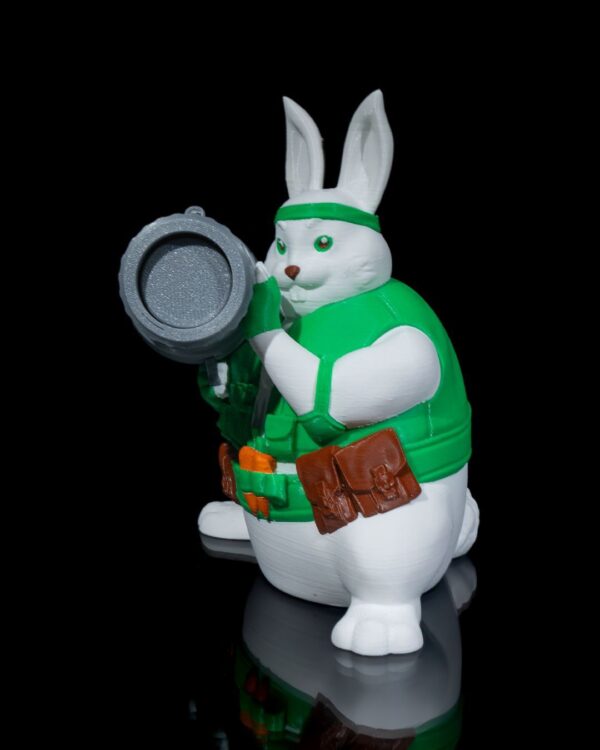 Not So Sharpshooter Bunny | Seasonal Decor, Easter Bunny, Fun Gift, Unique Sculpture, 3D Printed Art, Whimsical Bunny
