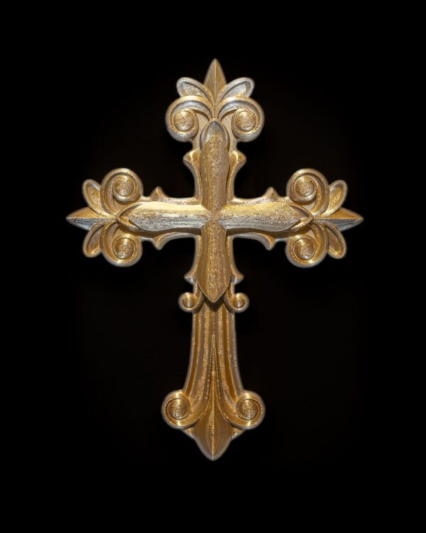 Ornate Cross - 3D Printed Religious Art | Unique Home Decor, Gothic Style, Christian Gift, Wall Hanging, Sacred Art
