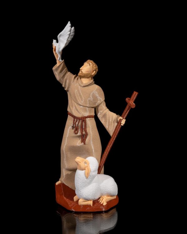 Saint Francis | 3D Printed Art | Unique Home Decor | Religious Sculpture | Handmade Decoration | Gift for Spirituality | Artistic Bust
