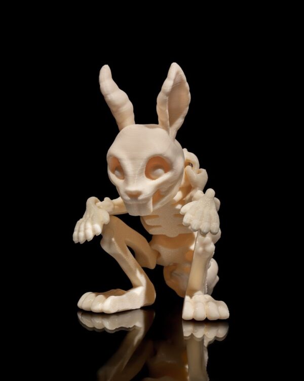 Skeleton Bunny - Unique 3D Printed Toy | Tabletop Game Accessory, Pet Skeletons, Fun Decor, Gift Idea, Collectible | Whimsical