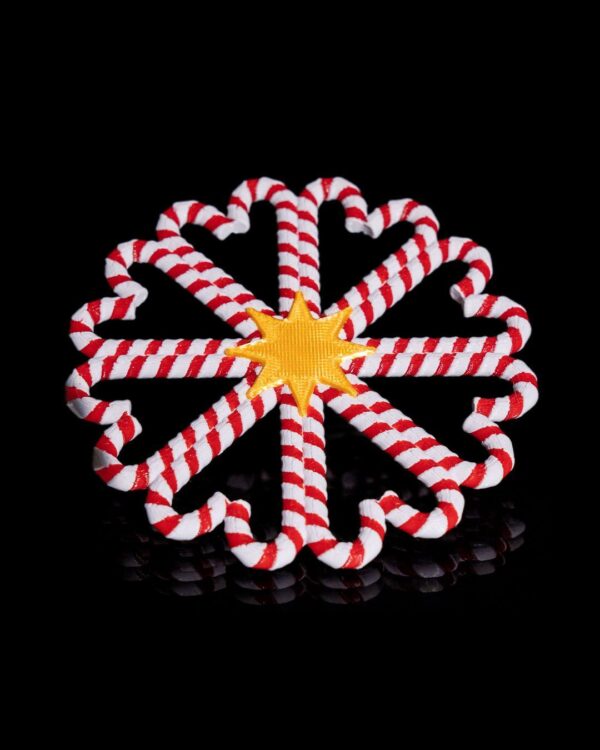 Star Barley Sugar | Unique Seasonal Art | 3D Printed Decor | Artisan Craft | Body3D Collaboration