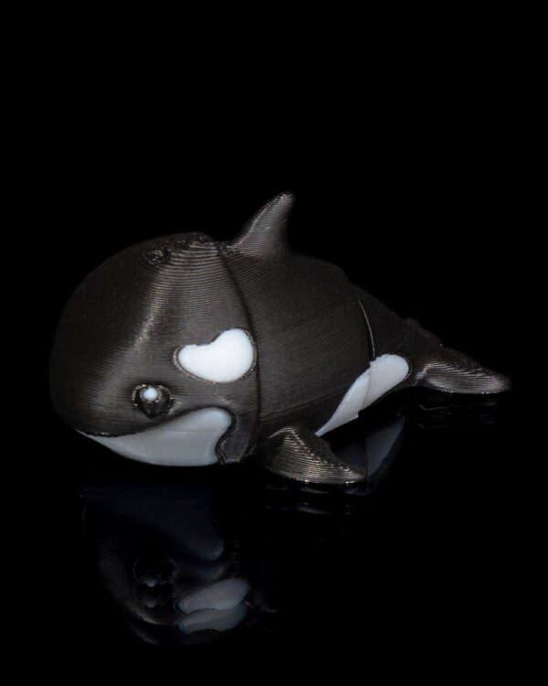 Tiny Orca | Cute 3D Printed Toy, Adorable Orca Figurine, Tabletop Game Piece, Ocean Life Decor, Kids Gift, Unique Toy