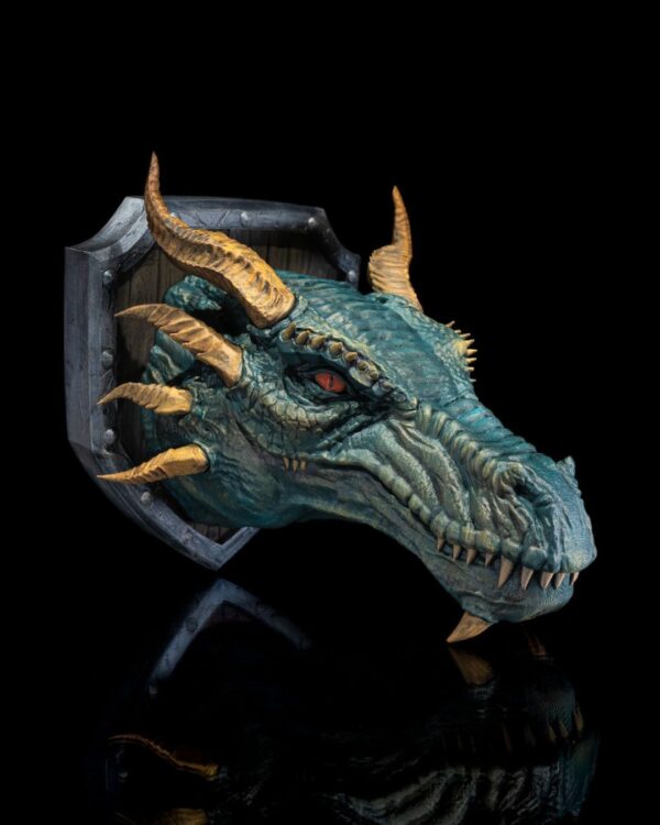 Western Dragon Trophy | Stunning 3D Printed Wall Decor | Dragon Head Trophy, Fantasy Dragon Art, Mythical Creature Wall Hanging | Unique Home Decor