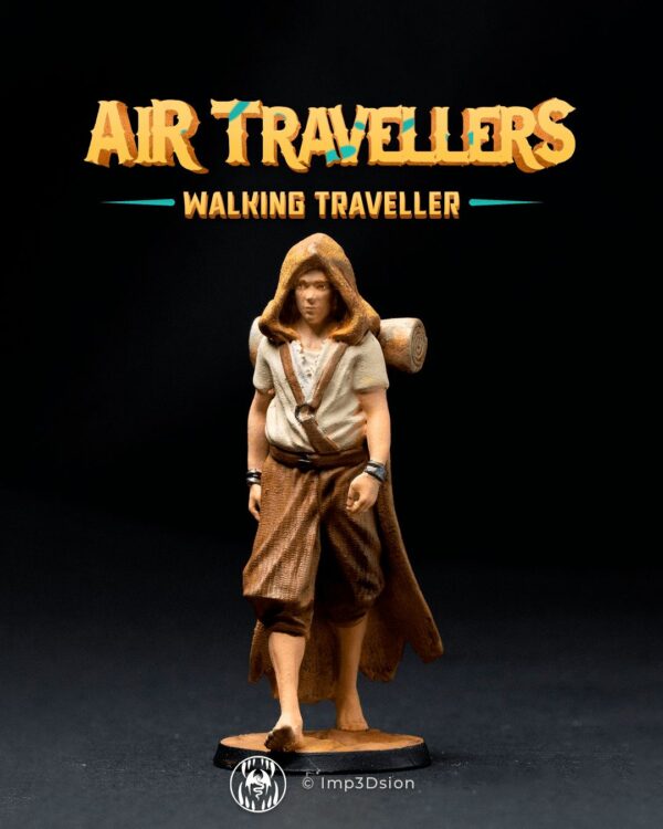 Walking Traveller - Miniature Figurine | 3D Printed Traveller, Travel Decor, Unique Gift, Hiking Accessories, Adventure Sculpture | Fantasy Art