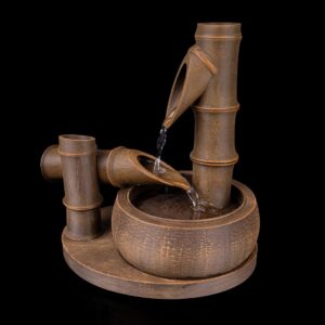 Bamboo Flow Tabletop Fountain | Indoor Water Feature | Relaxing Home Decor | Zen Garden Fountain | Serene Oasis | Modern Home Accessories | Meditation Fountain