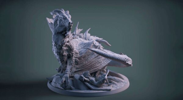 Dragon Del Aire | Miniatures | Fantasy Sculpture | 3D Printed Dragon | Tabletop Game Decor | DnD | Gifts | Collector's Item