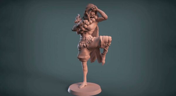 Female Air Shaman Miniature | 3D Printed Figure, Tabletop Game, Dungeons and Dragons, RPG Accessory, Fantasy Miniature | Unique Collectible