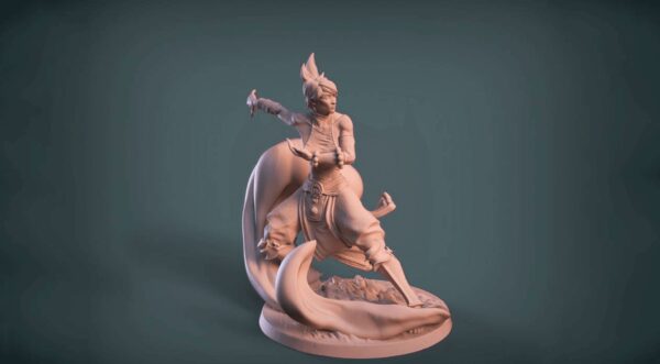 Female Air Fighter | Miniatures | 3D Printed Model | Tabletop Gaming | Unique Gift | Sci-Fi Decor | Aircraft Miniature | Fighter Pilot Statue
