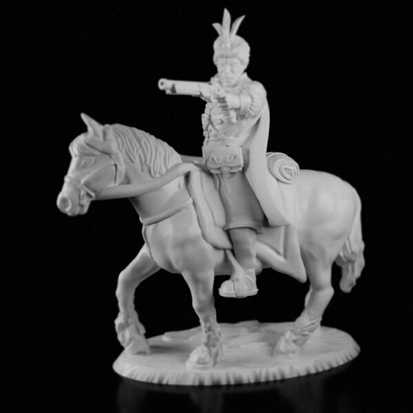 Ukrainian Cossack on Horseback | 3D Printed Cossack Sculpture, Horse Riding Statue, Unique Home Decor, Gift Idea | Historical Art