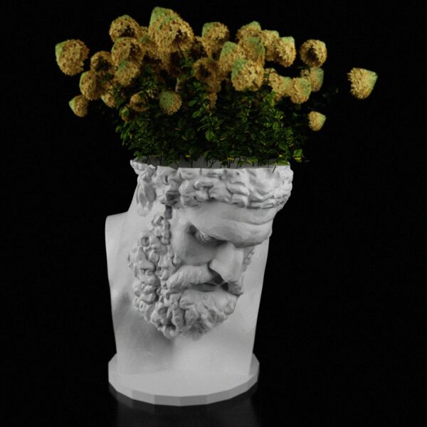 Hercules Inspired Vase | Hercules Planter & Bust Pot | Greek Mythology Decor | Ancient Statue Planter | Unique Home Decor | Handmade 3D Printed Vase | Mythological Gift