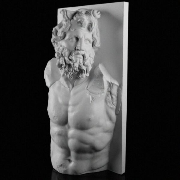 Upper Body of Giant Klytios - Antique Greek Sculpture | Mythological Decor, Klytios Bust, Home Art, Wall Panel Decor, Unique Gift
